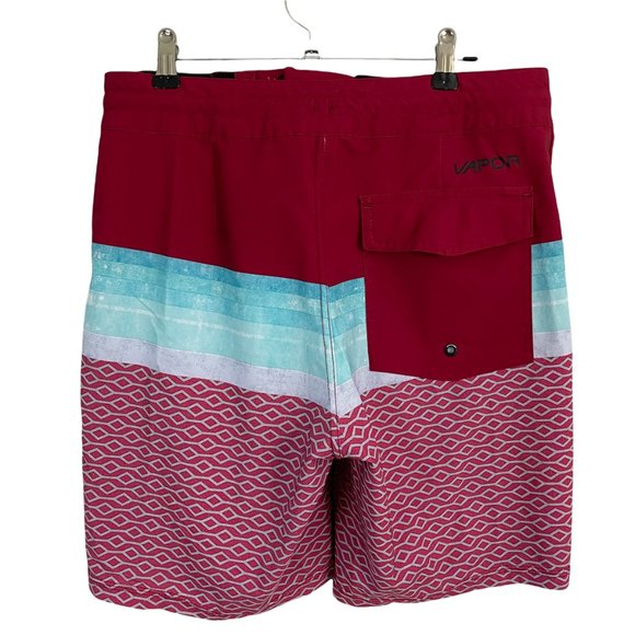 Body Glove | Men's Vapor Red Blue Swim Trunks 28 - Picture 2 of 3